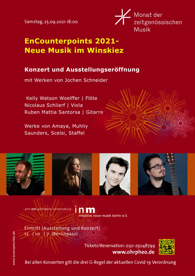 Festival EnCounterpoints 2021 - 25.09.2021 - Konzert und Ausstellungseröffnung - Veranstaltung im Rahmen des Monat der zeitgenössischen Musik